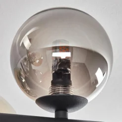 hofstein Chehalis Plafonnier, Boule lumineuse Ambre, Fumé, 8 lumières