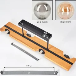 Luminaires Scandinaves-hofstein Chehalis Plafonnier, Boule lumineuse Écru, Noir, 4 lumières