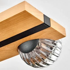 Luminaires Scandinaves-hofstein Chehalis Plafonnier, Boule lumineuse Écru, Noir, 4 lumières