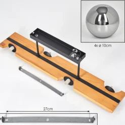 Luminaires Scandinaves-hofstein Chehalis Plafonnier, Boule lumineuse Écru, Noir, 4 lumières