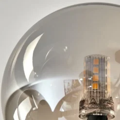 hofstein Chehalis Plafonnier, Boule lumineuse 76 cm Ambre, Fumé, 12 lumières