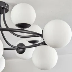 hofstein Chehalis Plafonnier, Boule lumineuse 76 cm Blanc, 12 lumières