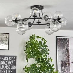 Lampes À Boules-hofstein Chehalis Plafonnier, Boule lumineuse 76 cm Clair, 12 lumières