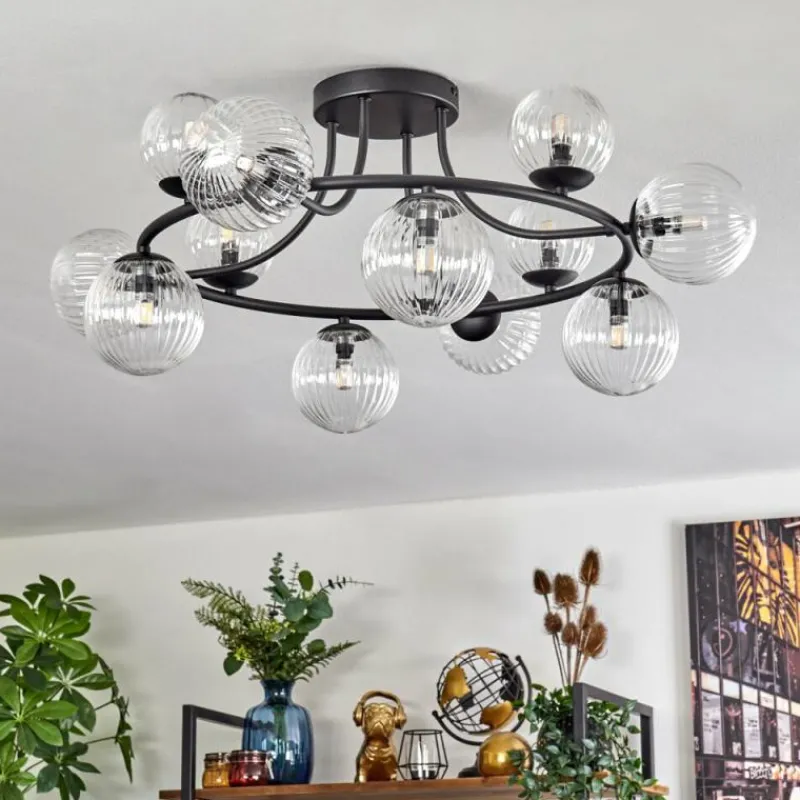 Lampes À Boules-hofstein Chehalis Plafonnier, Boule lumineuse 76 cm Clair, 12 lumières