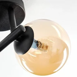 hofstein Chehalis Plafonnier, Boule lumineuse Ambre, 3 lumières