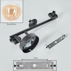 hofstein Chehalis Plafonnier, Boule lumineuse Ambre, Clair, 3 lumières