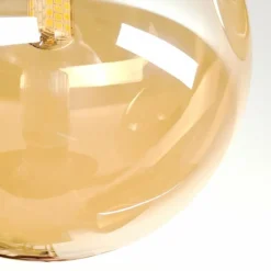 hofstein Chehalis Plafonnier, Boule lumineuse 23 cm Ambre, Fumé, 3 lumières