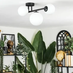 hofstein Chehalis Plafonnier, Boule lumineuse Blanc, 3 lumières