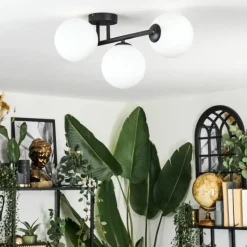 hofstein Chehalis Plafonnier, Boule lumineuse Blanc, 3 lumières