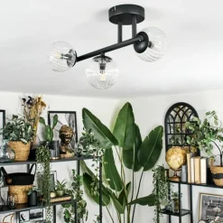 hofstein Chehalis Plafonnier, Boule lumineuse Clair, 3 lumières