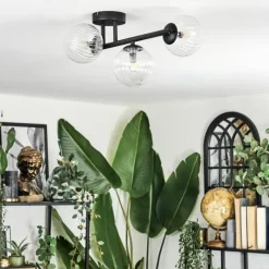 hofstein Chehalis Plafonnier, Boule lumineuse Clair, 3 lumières