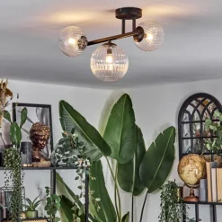 hofstein Chehalis Plafonnier, Boule lumineuse Clair, 3 lumières