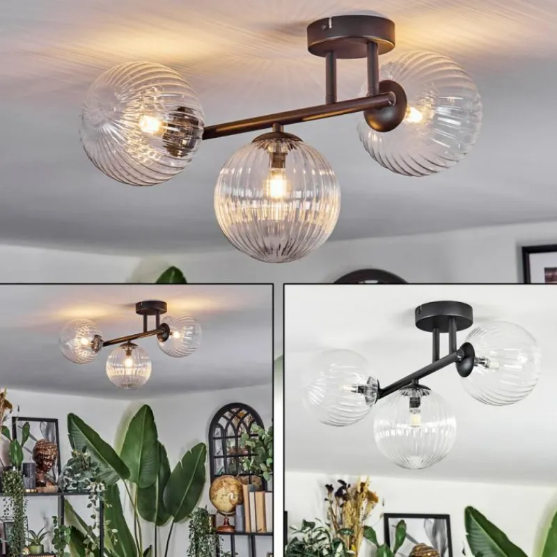 Lampes À Boules-hofstein Chehalis Plafonnier, Boule lumineuse Clair, 3 lumières