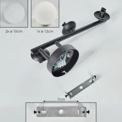 hofstein Chehalis Plafonnier, Boule lumineuse Blanc, 3 lumières