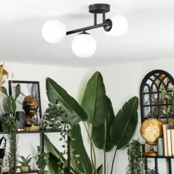 hofstein Chehalis Plafonnier, Boule lumineuse Blanc, 3 lumières