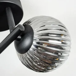 hofstein Chehalis Plafonnier, Boule lumineuse Fumé, 3 lumières