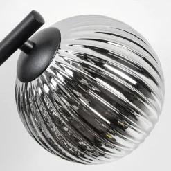 hofstein Chehalis Plafonnier, Boule lumineuse Fumé, 3 lumières