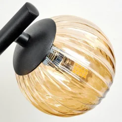 hofstein Chehalis Plafonnier, Boule lumineuse Ambre, 3 lumières