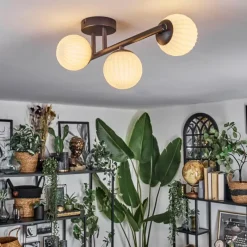 hofstein Chehalis Plafonnier, Boule lumineuse Blanc, 3 lumières