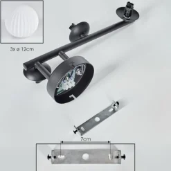 Lampes À Boules-hofstein Chehalis Plafonnier, Boule lumineuse Blanc, 3 lumières