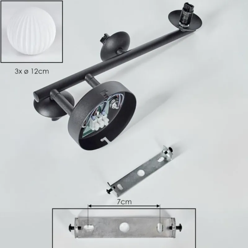 Lampes À Boules-hofstein Chehalis Plafonnier, Boule lumineuse Blanc, 3 lumières