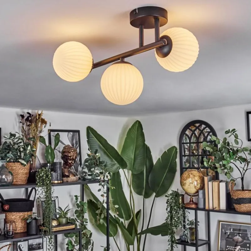 Lampes À Boules-hofstein Chehalis Plafonnier, Boule lumineuse Blanc, 3 lumières