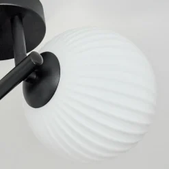 hofstein Chehalis Plafonnier, Boule lumineuse Blanc, 3 lumières