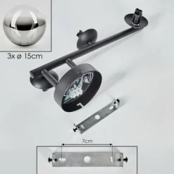 hofstein Chehalis Plafonnier, Boule lumineuse Clair, Fumé, 3 lumières