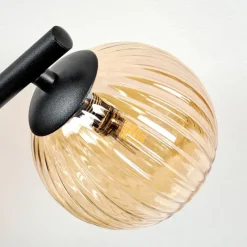 hofstein Chehalis Plafonnier, Boule lumineuse Ambre, 3 lumières