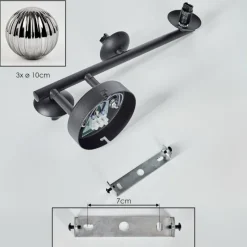 hofstein Chehalis Plafonnier, Boule lumineuse Fumé, 3 lumières