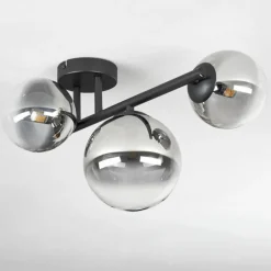 hofstein Chehalis Plafonnier, Boule lumineuse Clair, Fumé, 3 lumières