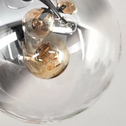 hofstein Chehalis Plafonnier, Boule lumineuse Ambre, Clair, Fumé, 8 lumières