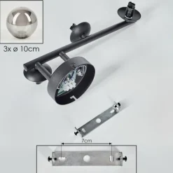 Suspension Verre Fumé-hofstein Chehalis Plafonnier, Boule lumineuse Fumé, 3 lumières