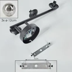 hofstein Chehalis Plafonnier, Boule lumineuse Fumé, 3 lumières