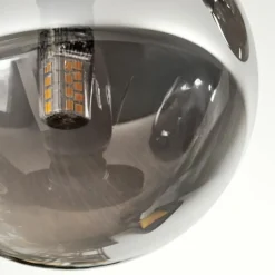 hofstein Chehalis Plafonnier, Boule lumineuse Fumé, 3 lumières