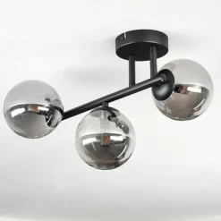 hofstein Chehalis Plafonnier, Boule lumineuse Fumé, 3 lumières