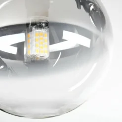 hofstein Chehalis Plafonnier, Boule lumineuse Clair, Fumé, 3 lumières