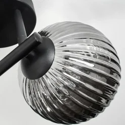 hofstein Chehalis Plafonnier, Boule lumineuse Ambre, Clair, Fumé, 3 lumières