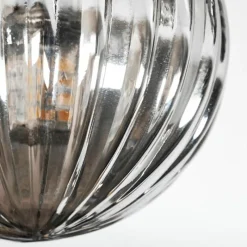 hofstein Chehalis Plafonnier, Boule lumineuse Ambre, Fumé, 3 lumières