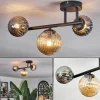 hofstein Chehalis Plafonnier, Boule lumineuse Ambre, Fumé, 3 lumières