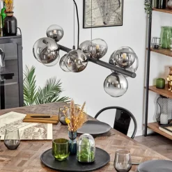 hofstein Chehalis Suspension, Boule lumineuse, Suspension Clair, Fumé, 10 lumières