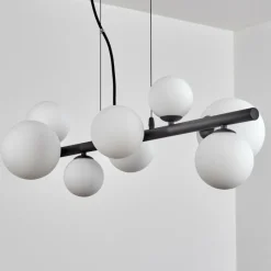 hofstein Chehalis Suspension, Boule lumineuse, Suspension Blanc, 8 lumières