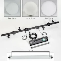 hofstein Chehalis Suspension, Boule lumineuse, Suspension Blanc, 8 lumières