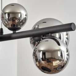 hofstein Chehalis Suspension, Boule lumineuse, Suspension Chrome, Fumé, 8 lumières