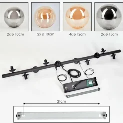 hofstein Chehalis Suspension, Boule lumineuse, Suspension Ambre, Fumé, 10 lumières