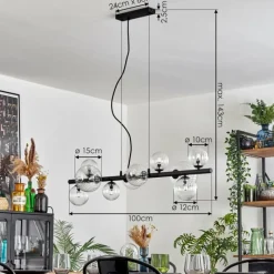 hofstein Chehalis Suspension, Boule lumineuse, Suspension Clair, 10 lumières