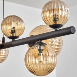 hofstein Chehalis Suspension, Boule lumineuse, Suspension Ambre, 10 lumières