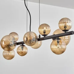 hofstein Chehalis Suspension, Boule lumineuse, Suspension Ambre, 10 lumières