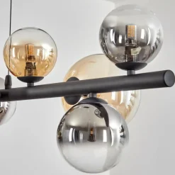 hofstein Chehalis Suspension, Boule lumineuse, Suspension Ambre, Clair, Fumé, 10 lumières