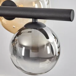 hofstein Chehalis Suspension, Boule lumineuse, Suspension Ambre, Clair, Fumé, 8 lumières